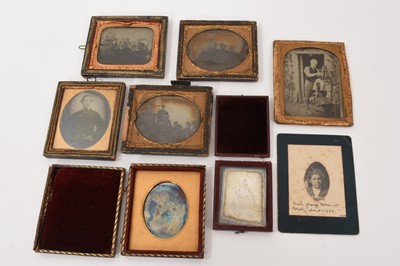 Lot 908 - Daguerreotype of a young girl, other daguerreotypes