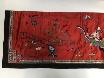 Lot 2059 - Chinese embroidered silk altar cloth