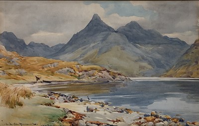 Lot 241 - Alister Macdonald, watercolour, Loch Nevis, signed and dated, 16cm x 25cm,and another by the same hand