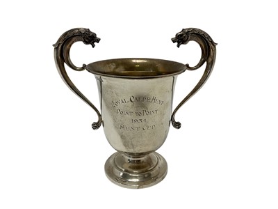 Lot 255 - Early 20th century silver trophy cup