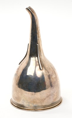 Lot 256 - George III silver wine funnel