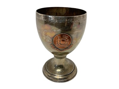 Lot 257 - Early 20th century silver trophy chalice