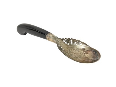 Lot 294 - Middle or Far eastern white metal spoon