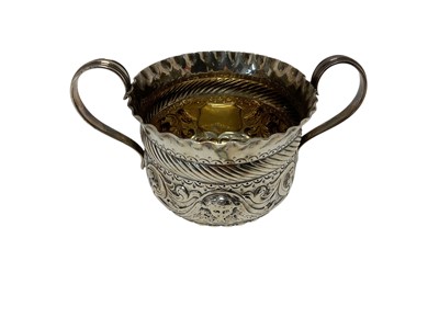 Lot 259 - Victorian silver porringer style sugar bowl