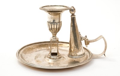 Lot 263 - George III silver chamber stick