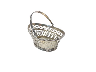 Lot 265 - 19th century Dutch silver basket work dish