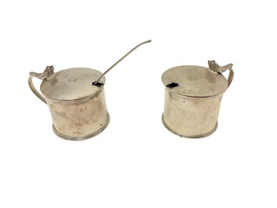 Lot 269 - Pair of early 20th century silver mustard pots