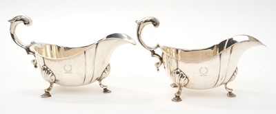 Lot 285 - Pair of Georgian style sauceboats