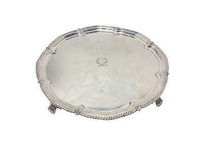 Lot 287 - Early 20th century silver shaped circular salver