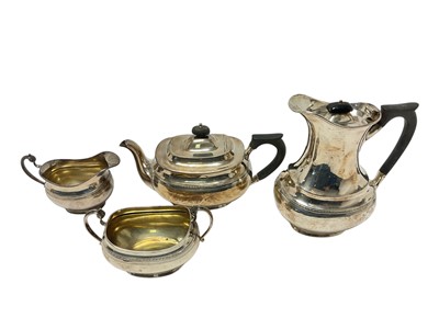 Lot 290 - Four piece silver tea set