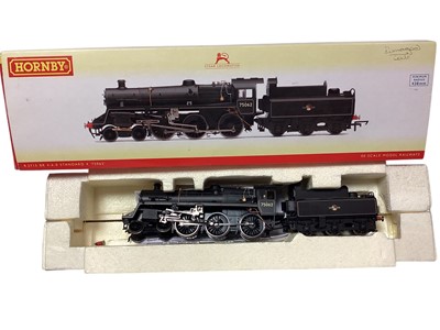 Lot 1822 - Hornby OO Gauge 4-6-0 Class 75000 tender locomotive 75062, Boxed R2715, 4-6-0 GWR Green Hall Class tender locomotive "Albert Hall" 4983, boxed & 4-6-2 BR lined Green Class A4 tender locomoti...