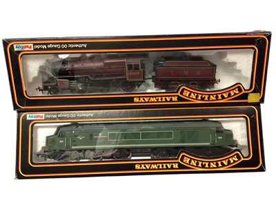 Lot 1823 - Mainline OO Gauge BR Blue & BR Green Class 45 Diesels "The Manchester Regiment" 45039 & D49, 2-6-0 LMS Tender Locomotive 13098, Lima Class 40 Diesel D5384 & Class 40 Diesel 40052, al...
