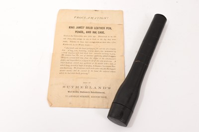 Lot 782 - 19th century Scottish leather traveling writing case
