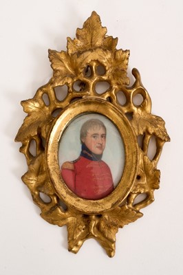Lot 869 - English school 1800, miniature portrait on ivory named verso as William Erskine