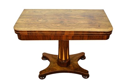 Lot 1588 - Good quality Regency rosewood and inlaid card table