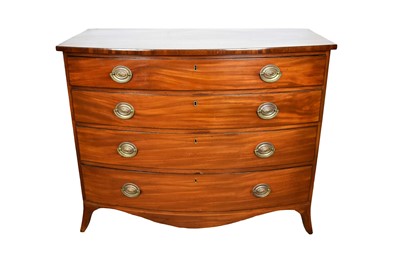 Lot 1589 - Regency mahogany bowfront chest of drawers