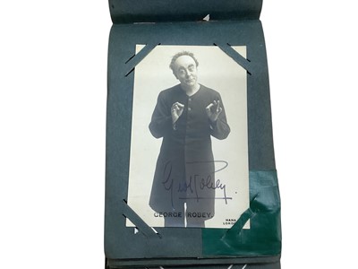 Lot 1424 - 1920s/1930s postcard album of postcards of film stars, mostly signed, some autopen.