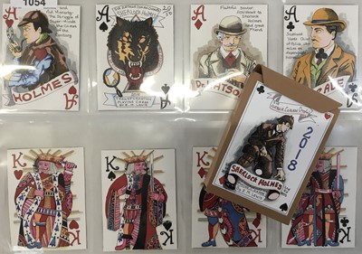 Lot 1054 - Complete deck of Elaine Lewis hand made playing cards on a Sherlock Holmes theme