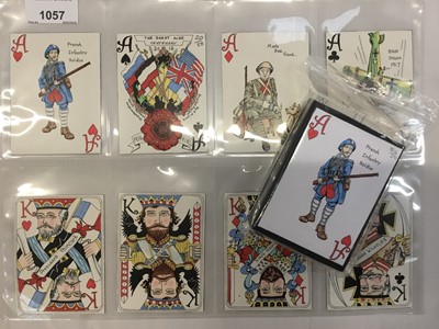 Lot 1057 - Complete deck of Elaine Lewis The Great War centenary cards, 2014