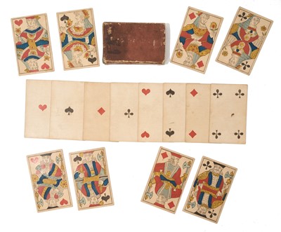 Lot 1058 - Complete deck of 19th century 52 Russian XP9 pattern playing cards, circa 1830