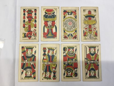 Lot 1059 - Complete deck of 52 Triestine pattern playing cards, circa 1895