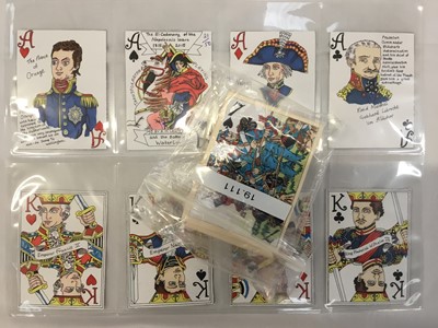 Lot 1062 - Complete deck of Elaine Lewis transformation playing cards to commemorate the Waterloo bicentenary, 2015