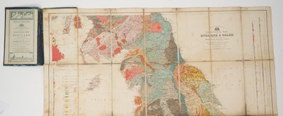 Lot 963 - Geological map of England and Wales, Sir Archibald Geikie, sectioned and backed