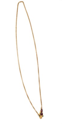 Lot 714 - Victorian snake head necklace