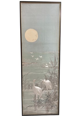 Lot 1125 - Large late 19th / early 20th century Japanese silk panel