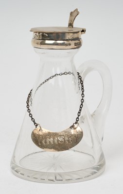 Lot 377 - Silver mounted whisky toddy with label
