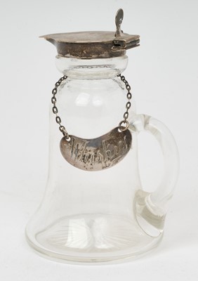 Lot 378 - Silver mounted whisky toddy with label