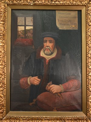 Lot 1424 - English School, late 19th century, oil on canvas - A portrait of William Lambe, inscribed, 70cm x 50cm, in gilt frame
