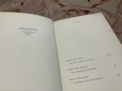 Lot 1712 - Thomas Hardy - Tess of the D'Urbervilles, 1st edition, 1891, in three vols