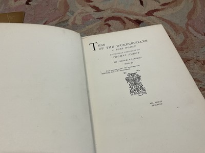 Lot 1712 - Thomas Hardy - Tess of the D'Urbervilles, 1st edition, 1891, in three vols