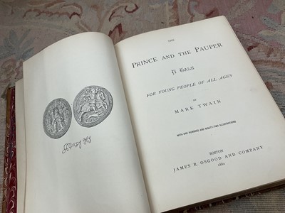 Lot 1728 - The Prince and The Pauper by Mark Twain. Published 1882 by James R. Osgood, good leather binding