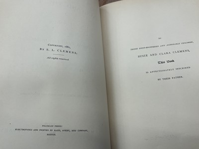 Lot 1728 - The Prince and The Pauper by Mark Twain. Published 1882 by James R. Osgood, good leather binding
