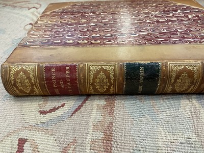 Lot 1728 - The Prince and The Pauper by Mark Twain. Published 1882 by James R. Osgood, good leather binding