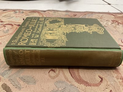 Lot 1708 - Fore-edge painting - Romeo and Juliet, illustrated by W. Hatherell, tooled cloth binding