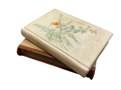 Lot 1714 - Fore-edge painting - Herbs - concise guide in colour, finely bound in painted vellum