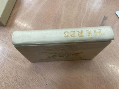 Lot 1714 - Fore-edge painting - Herbs - concise guide in colour, finely bound in painted vellum