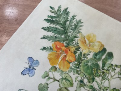 Lot 1714 - Fore-edge painting - Herbs - concise guide in colour, finely bound in painted vellum