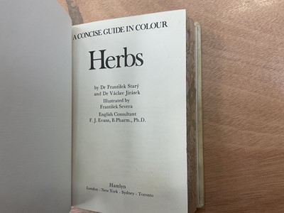 Lot 1714 - Fore-edge painting - Herbs - concise guide in colour, finely bound in painted vellum