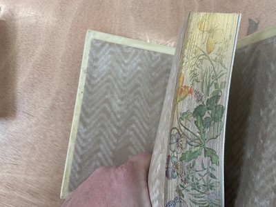 Lot 1714 - Fore-edge painting - Herbs - concise guide in colour, finely bound in painted vellum