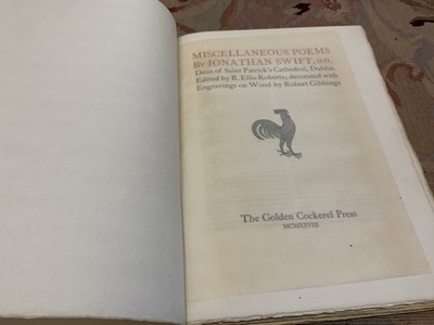 Lot 1715 - Jonathan Swift - Miscellaneous Poems, one of 375 copies, illustrated by Robert Gibbings