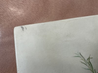 Lot 1702 - Fore-Edge painting - Sarah Bunney - Illustrated book on Herbs, in fine painted vellum binding, slip case