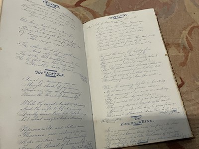 Lot 1710 - Fine quality William IV lady’s jottings album, with butterfly painting, handwritten recipes, etc