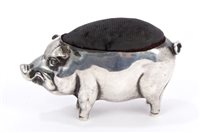 Lot 433 - Edwardian Silverer pin cushion in the form of...
