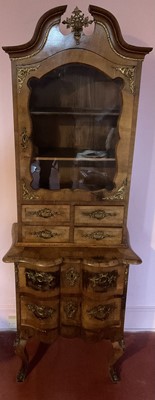Lot 1521 - 19th century continental walnut bonheur du jour