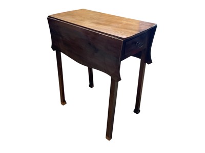 Lot 1528 - George III mahogany Pembroke table, with shaped hinged flaps