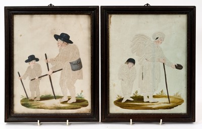 Lot 1111 - Pair of late 18th century prick paper pictures